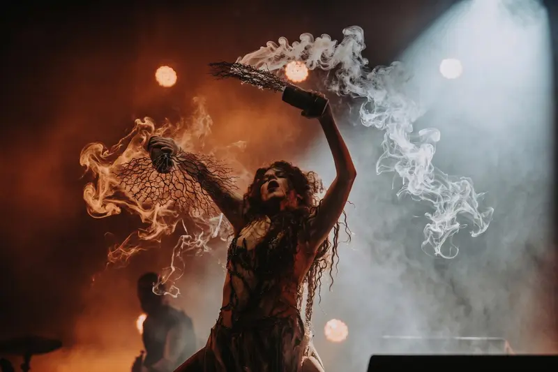 Evelyn Assouad Smoke Orange and White
